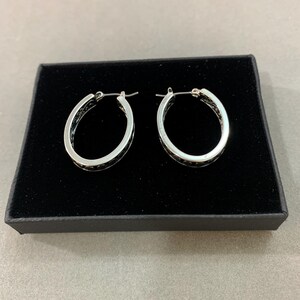 Regalo*Pendientes de aro ovalados de metal con filigrana interior y bola exterior para mujer, chapados en plata de ley, estilo Brighton 31CL6 LW imagen 9