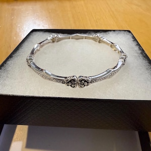 Pulsera de filigrana Brighton***Style Inspire, pulsera apilable, pulsera elástica, hecha a mano, bañada en plata de ley 73GU7 BT