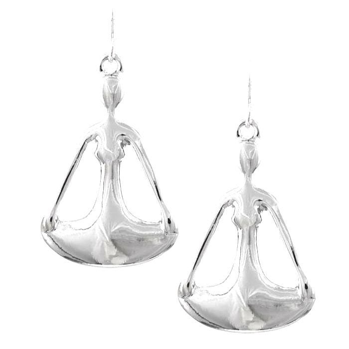 Orecchini Pendenti Yoga Donna In Acciaio Inossidabile Con Simbolo Mani Incrociate Meditazione, Regalo Ispirazionale Con Sacchetto Velluto - 4