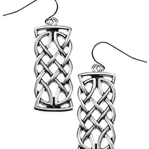 Trinity Knot Earrings, Trinity Knot Jewelry, Celtic Irish Trinity Infinity Jewellery, Minimalist Jewelry, Handmade, Sterling Silver Plated