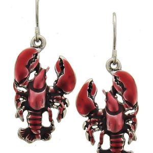 Lobster Crawfish Crayfish Ocean Sea Jewelry Earrings Nautical Ocean Theme small crustacean sea life animals Red Lobster Sea Beach earrings