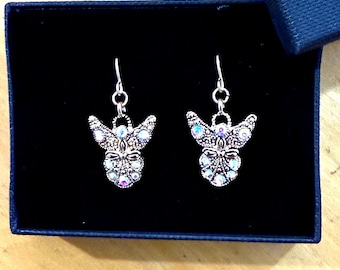 Geschenk*Silber_Gold Kristall Strass Engel Ohrringe Minimalist Engel Flügel Ohrring engel Ohrring Kleine Engel Ohrring Geschenk für Sie 8A1PL LW