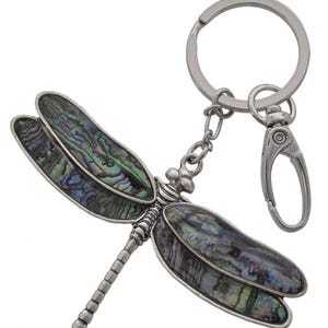 Dragonfly Key Chain Gift for Her Gift for Man 3D Design Sterling Silver ...