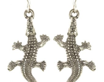 Outrageous Crocodile Alligator Animal Reptile Lover cute realistic Novelty Florida Gators girl gift Aquarium Zoo Gift Metal Earrings