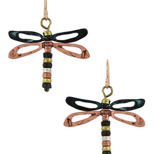 3D Dragonfly Earrings, Dragonfly Jewelry, fashion jewelry, Silver Dragonfly, Sterling Silver Plated 89YN6