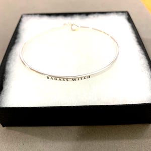 Badass*Witch Sterling Silber überzogener Armreif - Witchy Schmuck Geschenk 7K0YK LW