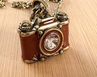 3D*Camera Crystal Lens Photo jewelry photographer pendant photography wedding photographer gift Props Jewelry Pendant Necklace 30YN4