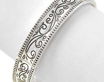 Brighton Style Inspire Bracelet Handmade Sterling Silver Plated Delicate Filigree Metal Stretch Bracelet 31YK7
