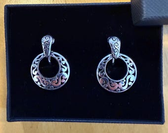 Brighton***style Clip On Earrings, Gift for Her, Handmade, Everyday Earrings, Sterling Silver Plated 80YK2 BT T
