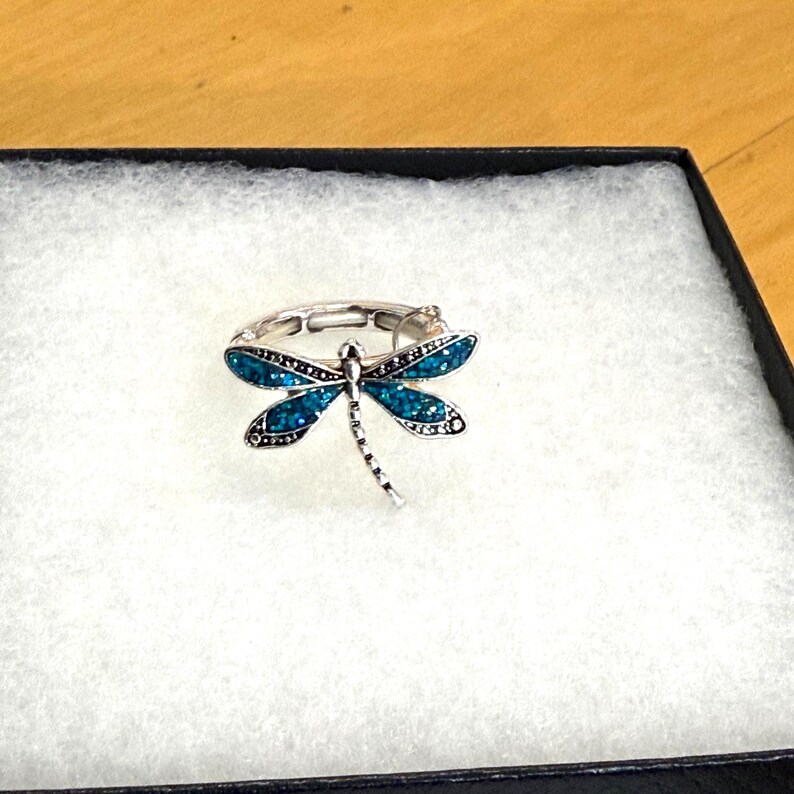 Dragonfly***Metal Stretch Ring 90SM5 BT image 6
