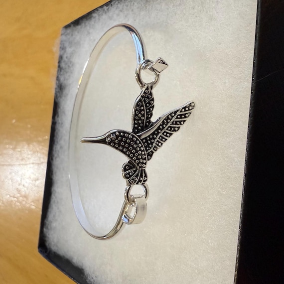 Bracelet argent, jonc bicolore avec inscription en langue arabe