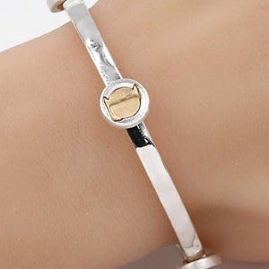 L bis T Alphabet Monogramm Metall Silber Gold Stretch Armband Brighton Monogramm Schmuck Handmade Sterling Silber Hochzeit Schmuck 73YK1