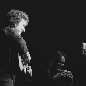 Bob Dylan with Joan Baez Vintage 60&#39;s digital downloads at folk concert in Monterey