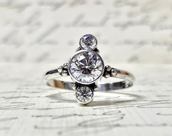 Ellie Ring - Sterling Silver Ring with CZ