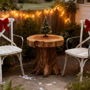 Handcrafted Teak Root Side Table: Rustic Live Edge Accent Table, Holiday Decor Gifts image 16