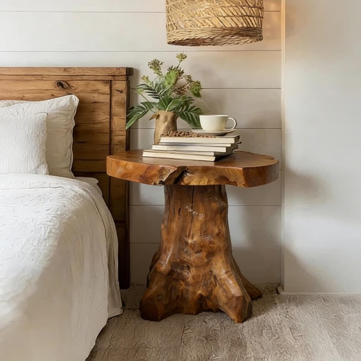 Handcrafted Teak Root Side Table