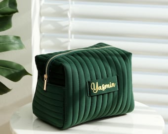 Personalized Velvet Makeup Bag, Bridesmaid Gift Ideas