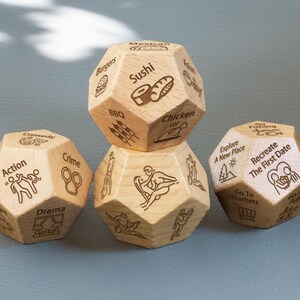 thumbnail image 2 of Wooden Date Night Dice: After Dark Edition – Romantic Adventure Dice For Couples – Novelty Gift 2 of 6