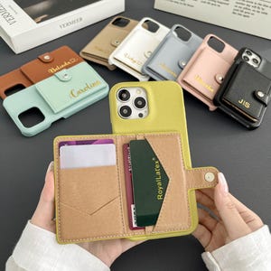 iPhone 16 Case, Phone Cover With Card Slot, Personal Design Phone Case, Leather Phone Case, iPhone Cover