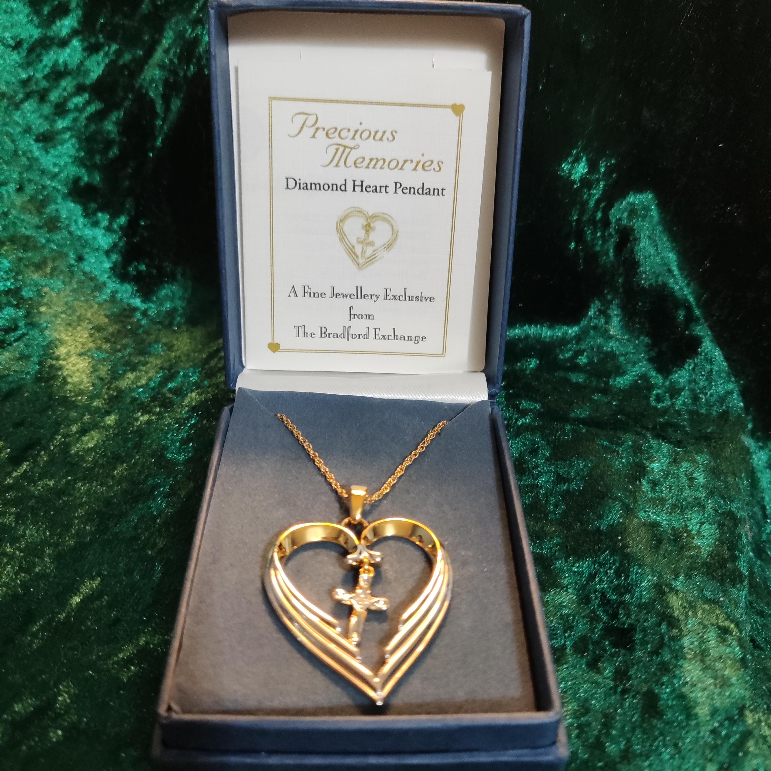 The Bradford Exchange Precious Memories Diamond Heart Pendant
