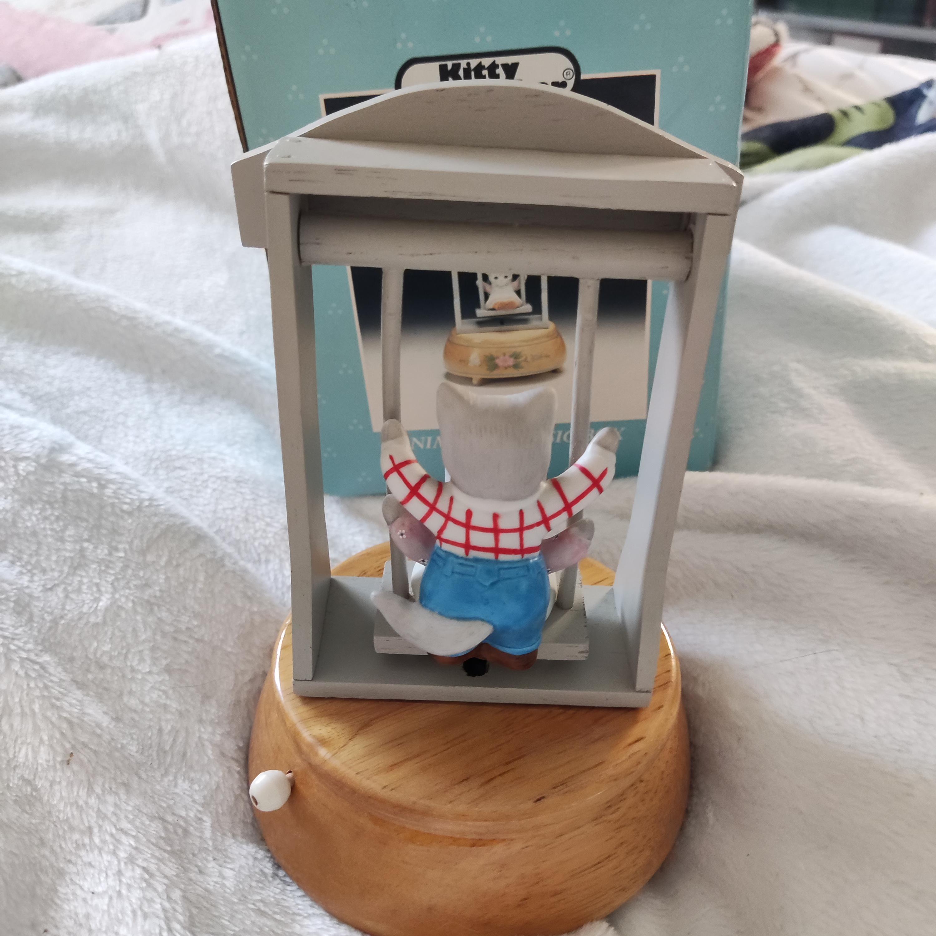 Vintage Kitty Cucumber Music Box - Paul Schmid Musical Cat 