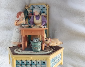 Vintage Enesco Music Box: Au Clair De La Lune, Baking Scene - Etsy