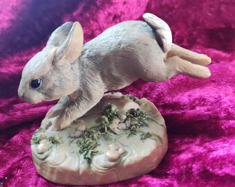 Vintage Rabbit Figurine - Teviotdale Scotland - Leaping Rabbit