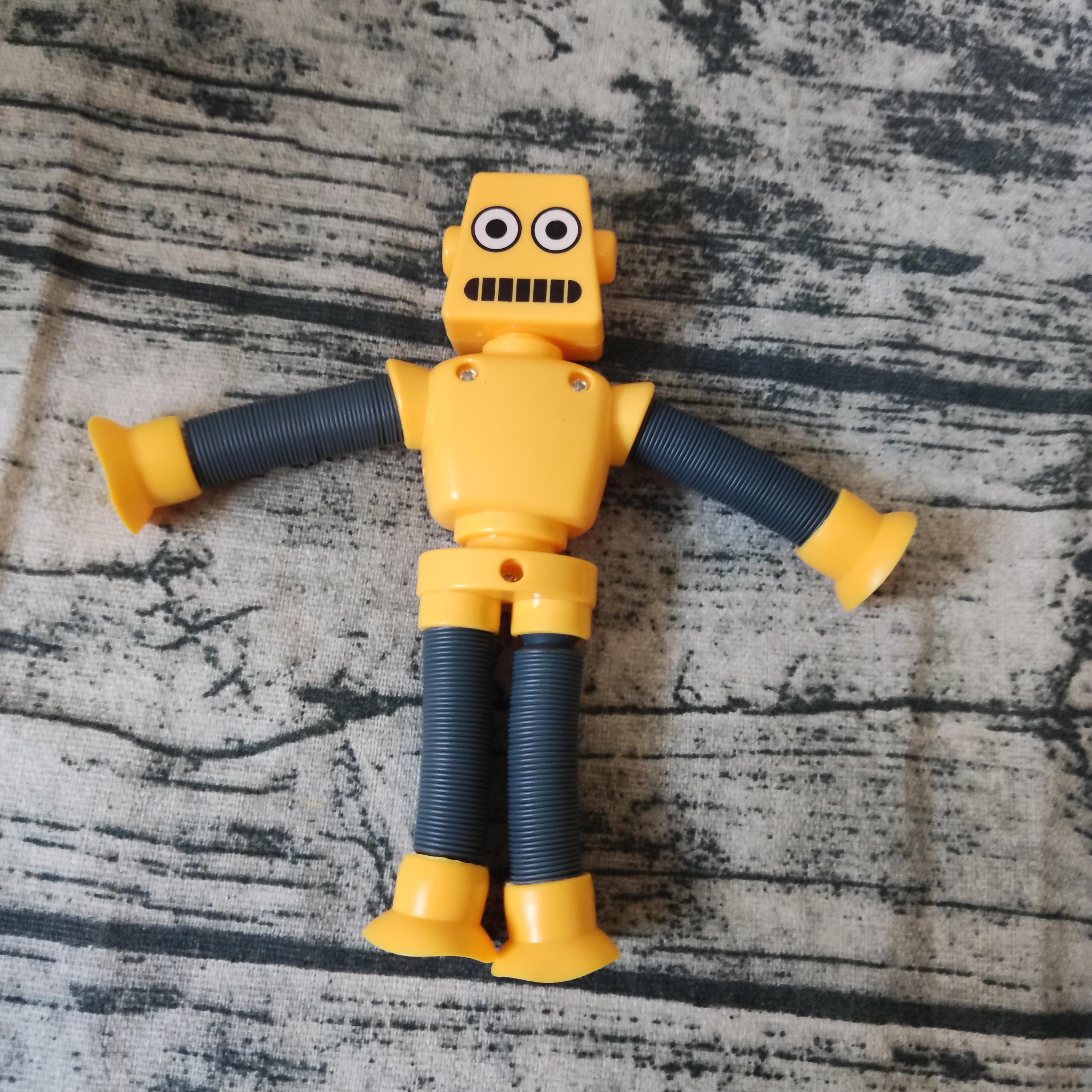 robot suction cup toy - stretchy robot - fun activities - learning toys- stocking fillers - gift ideas - girl -  boy - children's presents