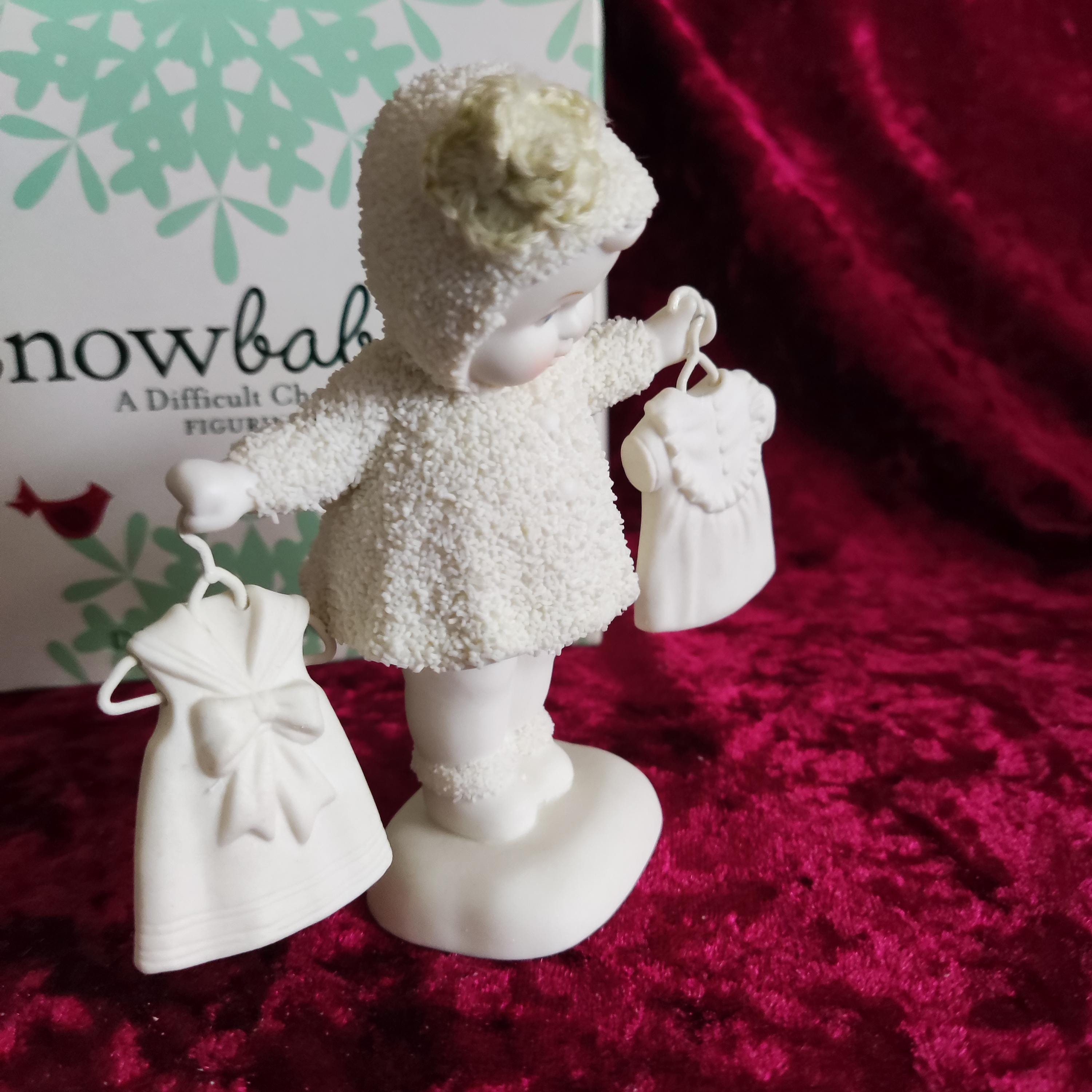 Dept 56 Snowbabies - a Difficult Decision - Bisque Figurine - Home