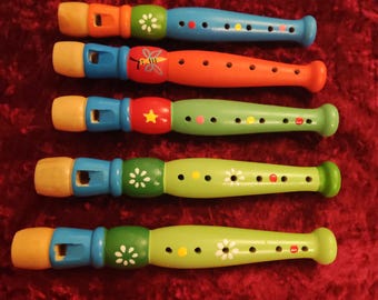 wooden recorder - child&#39;s music toy - Christmas gift - stocking fillers - music maker - nostalgia - early learning gift -tune - play toy