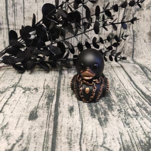 duck - punk duck - gothic duck - steampunk duck - resin duck - gift for Christmas - funky duck - gift for him or her -  gothic décor gift