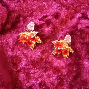 Ahornblatt Ohrringe - Ohrstecker Stil Schmuck - eleganter Schmuck - glitzernde Ohrringe - Geschenk für Sie - Weihnachtsgeschenk