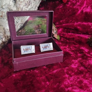 Gemelli a tema carte da gioco - occasioni formali - ispirazione vintage - regalo per la festa del papà - figlio - regalo per giocatori di carte - accessori per matrimonio