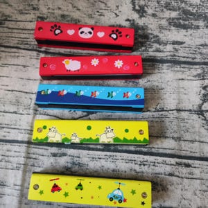 wooden harmonica - child's music toy - Christmas gift - stocking fillers - music maker - nostalgia - early learning gift -tune - play toy