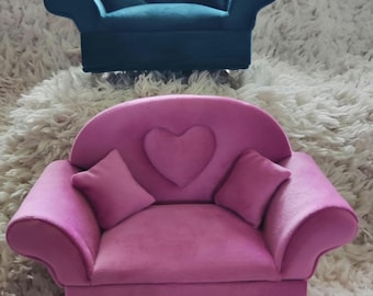 velvet jewellery love seat - mini sofa jewellery organiser - bedroom decor - unusual unique gift - birthday present - dressing table decor
