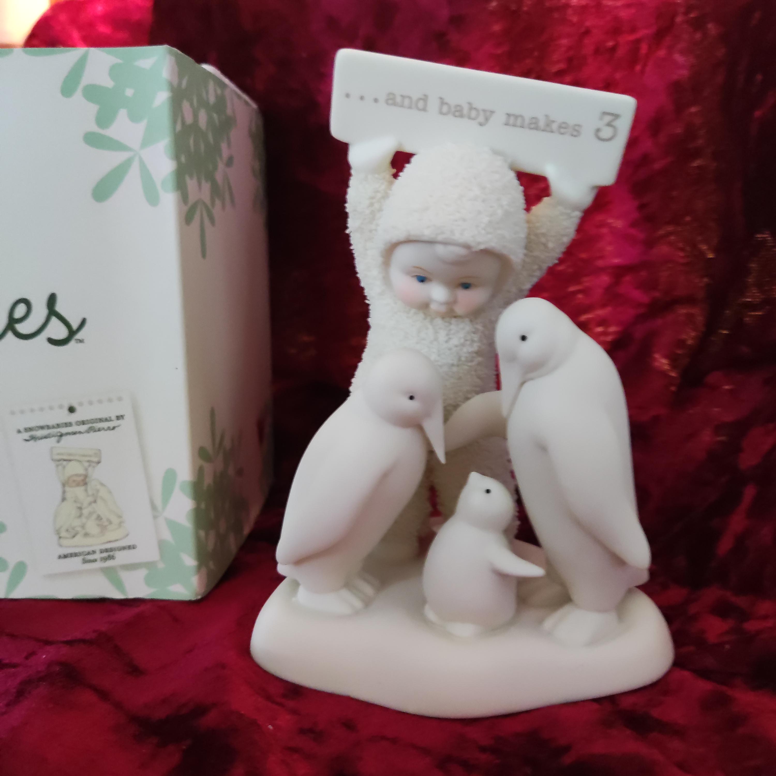 Dept 56 Snowbabies - and Baby Makes 3 - Home Decor - Porcelain