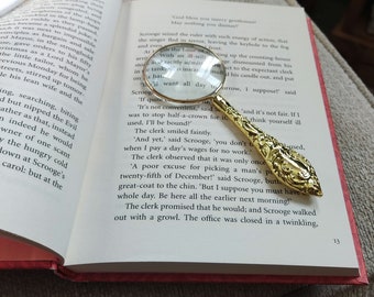 magnifying glass - handheld magnifying glass - pocket magnifying glass - vintage style magnifying glass - mini magnifying glass - gift