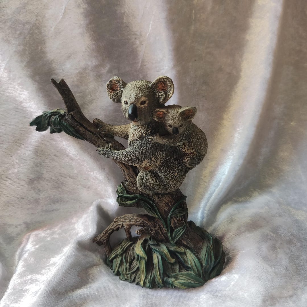 Vintage Franklin Mint Koala Bears Sculpture - Wildlife