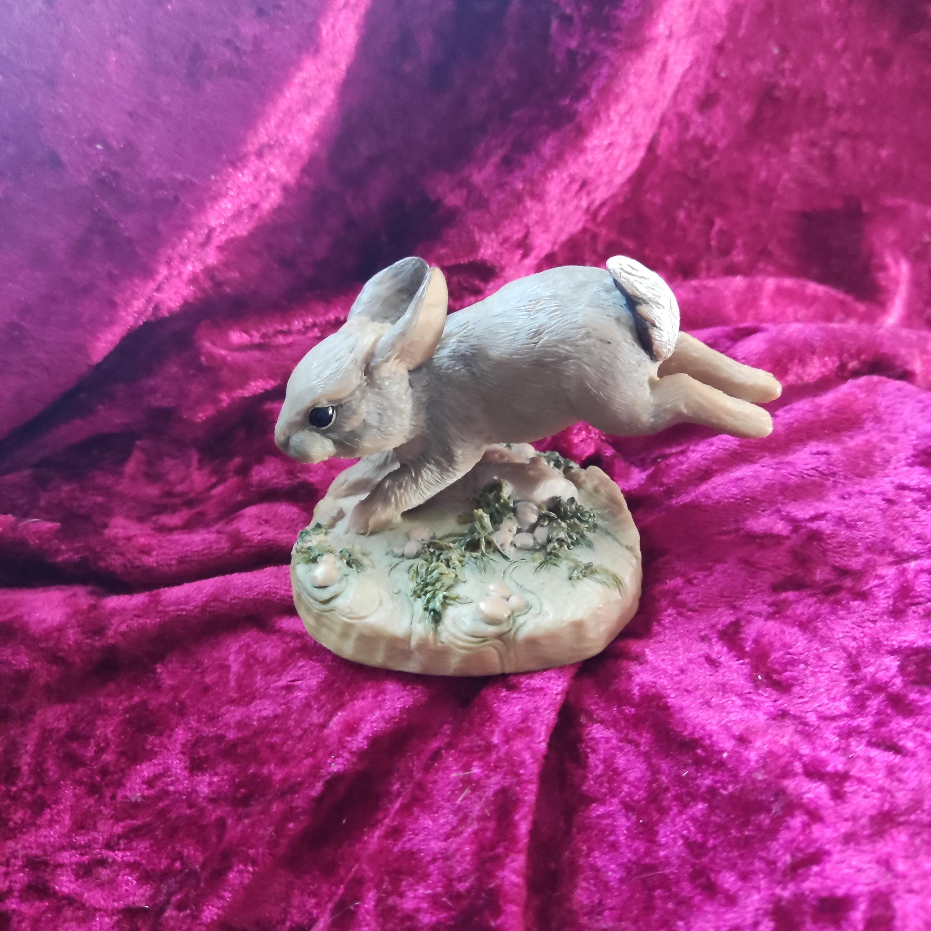 Vintage Rabbit Figurine - Teviotdale Scotland - Leaping Rabbit