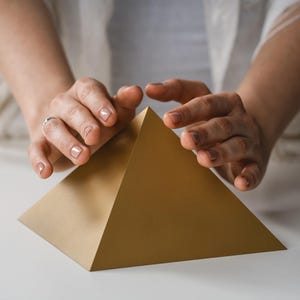 Pure Titanium Pyramid  sacred geometry, healthy environment, energized water, cell regeneration, vitality, balance, meditation, harmonizer