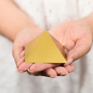 Pure Titanium Pyramid  sacred geometry, healthy environment, energized water, cell regeneration, vitality, balance, meditation, harmonizer