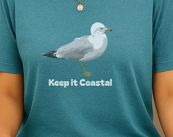 Custom Seagull T-shirt | Coastal Style Sweatshirt | Beach Themed Hoodie | Nautical Apparel | WDA