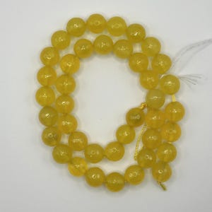 10mm Round Honey Agate Gemstone Beads - Faceted Round Yellow Beads - one 16&quot; strand - G279