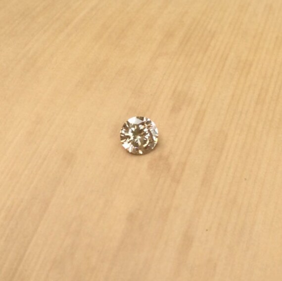 5mm Round Checker Cut Champagne Diamond Drilled Loose Beads for Making Jewelry 3.20 Cts Sale 4 pc