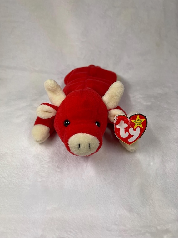 Ty 赤い牛 ビーニーベイビーズ　Snort Snort Bull Red Cow Ty Beanie Baby stock market trading