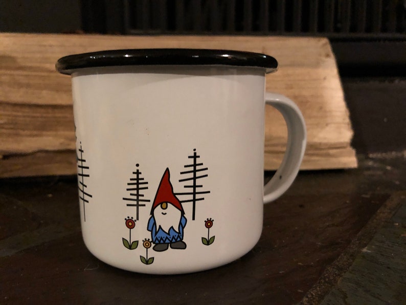 12oz Gnome enamel mug image 5