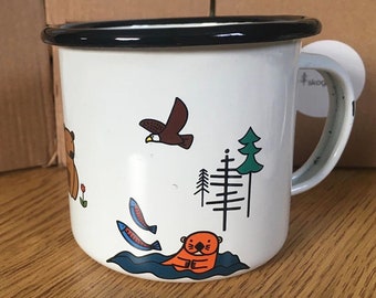 5oz Alaska Animals Enamel Mug