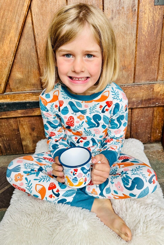Pijama Infantil 100% Algodón Diseño Woodland Tallas 12 meses-12
