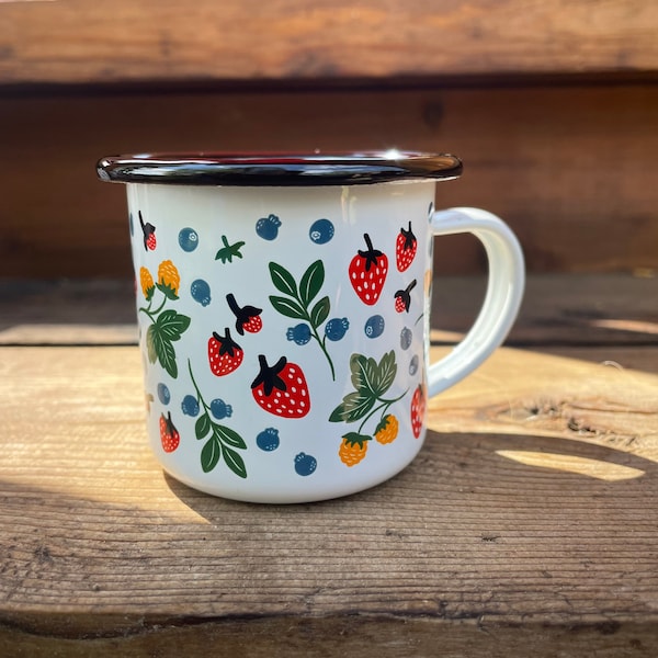 5oz Wild Berries Enamel Mug