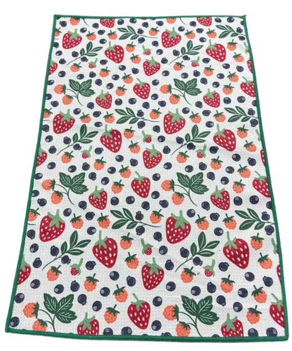 Microfiber Waffle Kitchen Towel- Wild Berries